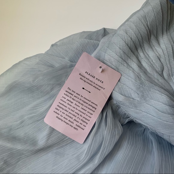 NWT BHLDN Kia Sleeveless Maxi Dress V-Neck Chiffon Gown Grey Medium - Picture 9 of 10